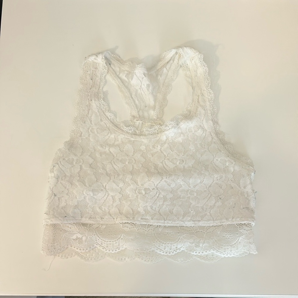 Abercrombie Kids White Lace Bralette